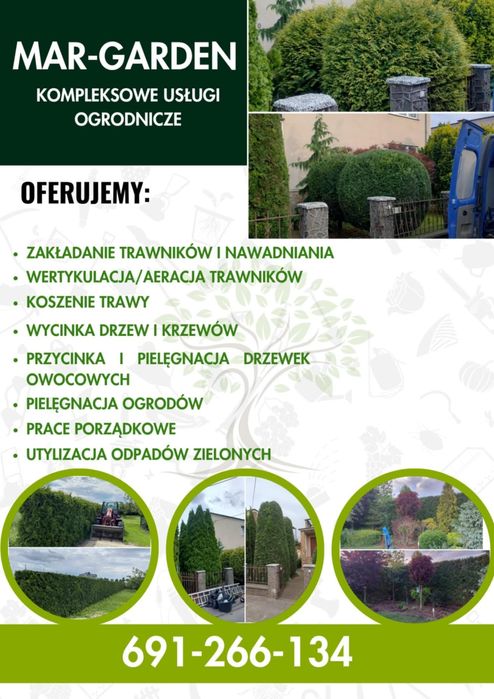 Kompleksowe usługi ogrodnicze 
   porządkowe , rozbiórka i      prz