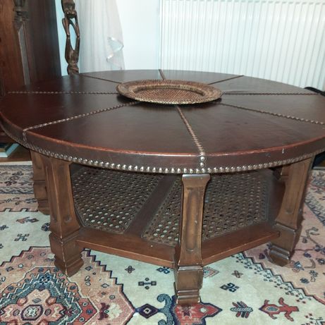Unikatowy okrągły ławo stolik