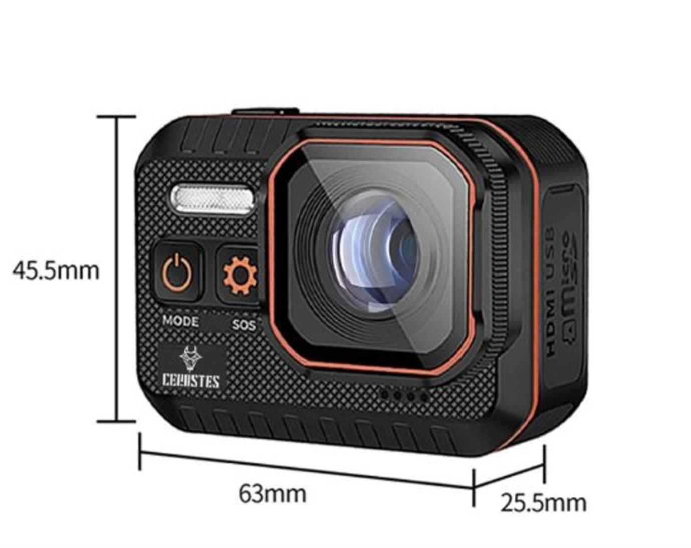 Екшн камера CERASTES Viran 4K60FPS Ultra HD Wi-Fi 1050 маг
