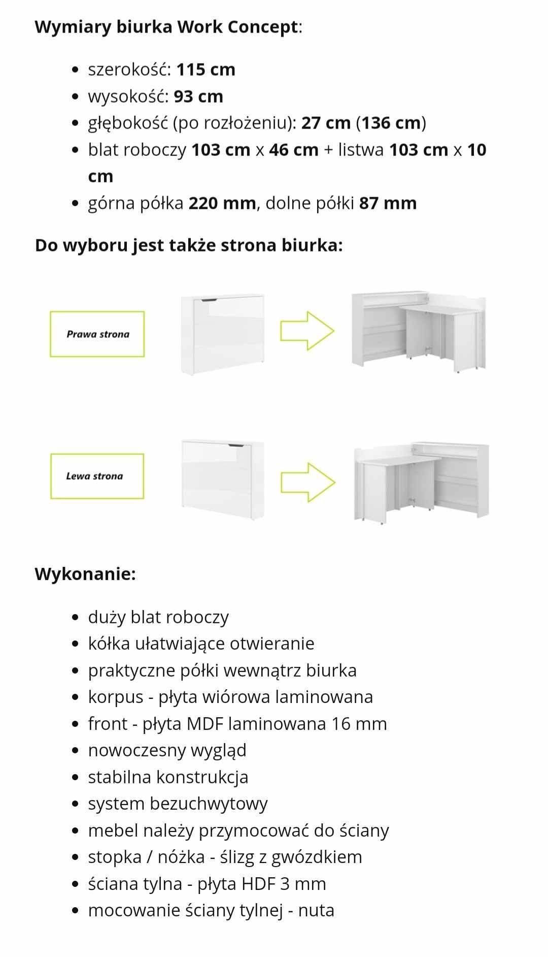 Biurko mlodzieżowe Work Concept marki  Lenart