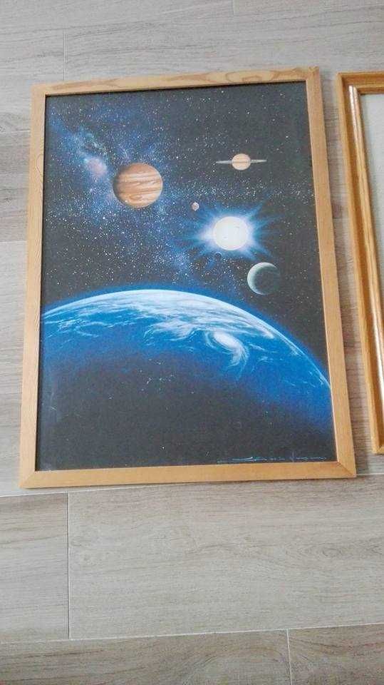 Obraz IKEA duży kosmos planeta układ słoneczny plakat gwiazdka 73x53cm