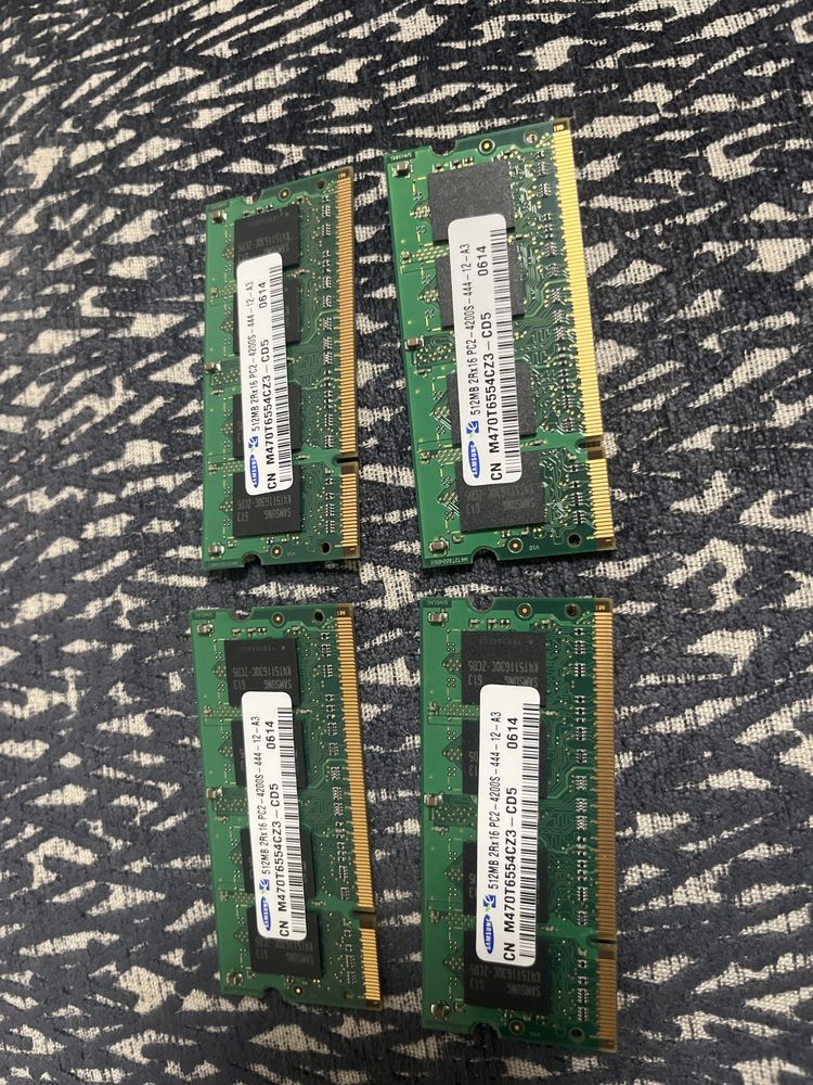 2GB (4x512Mb) 2Rx16 PC2 Samsung