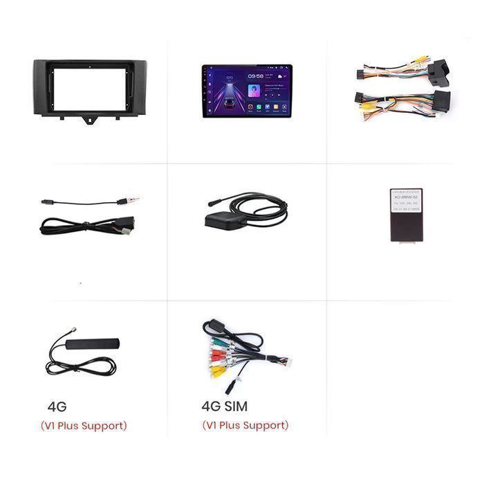 Radio dla Smart Fortwo 2011 - 2015 CarPlay i Android Auto