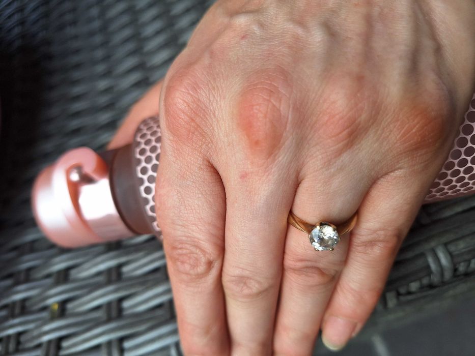 Pierścionek złoty z Diamentem 1,05ct barwa E - bezbarwny unikat