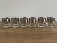 PRL Vintage szkło dymione Krosno szklanki do whisky