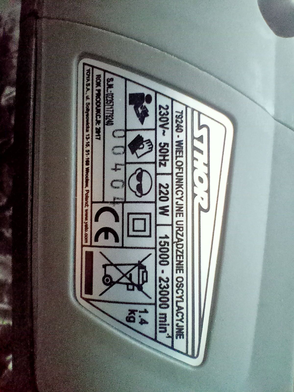 NOWE urządzenie oscylacyjne/renowator STHOR79240 z regulacją oscylacji