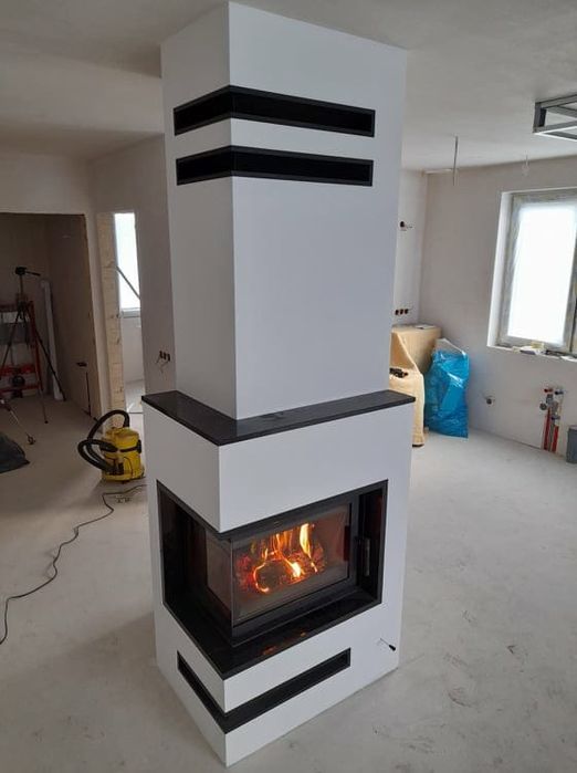 Kominki kominek Eco z szybą boczną