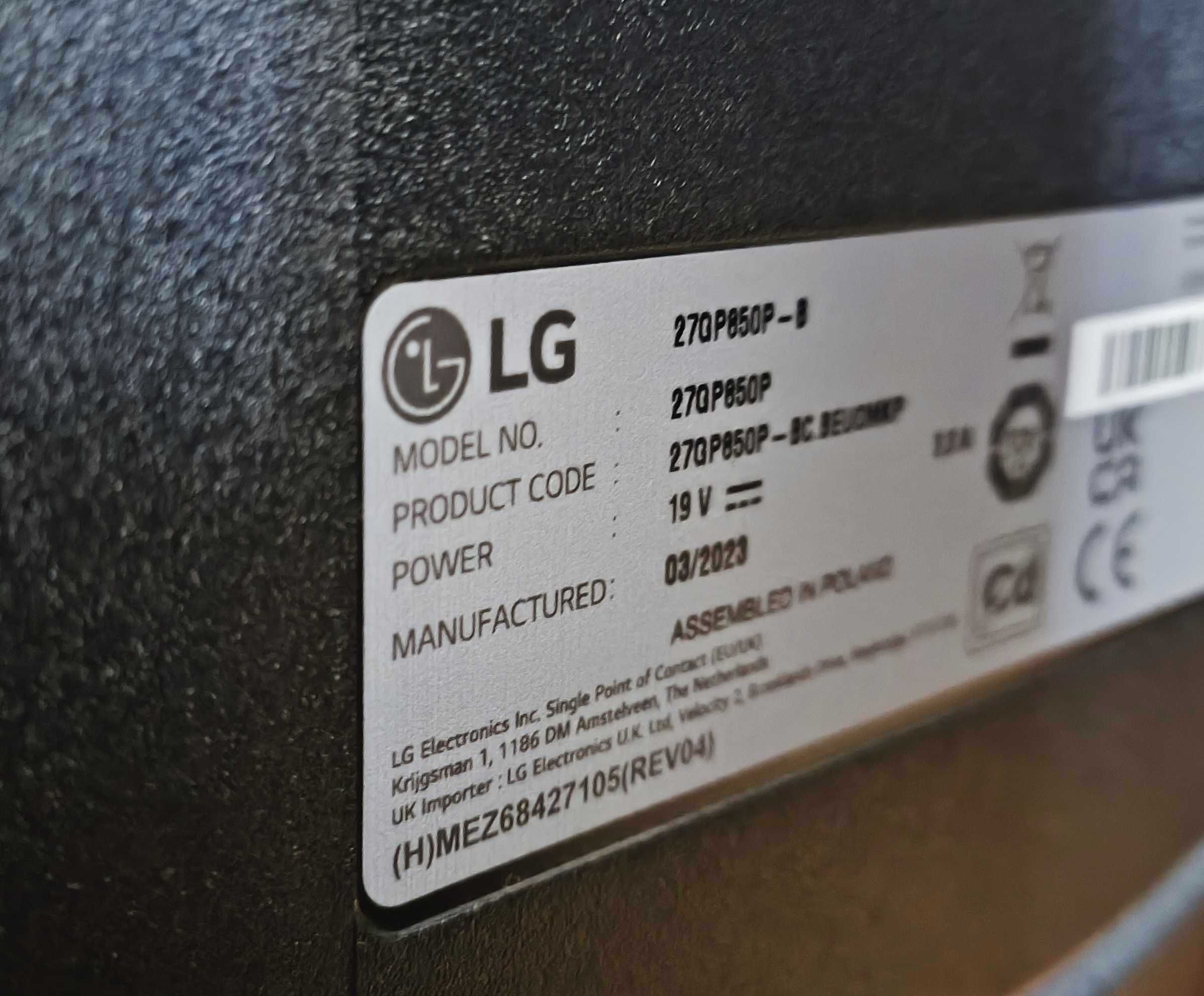 Monitor LG 27” UltraGear Nano IPS (27GP850P-B)