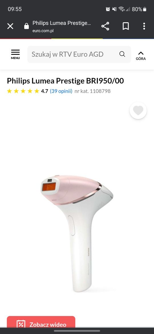 Depilator laserowy IPL Philips Lumea Prestige