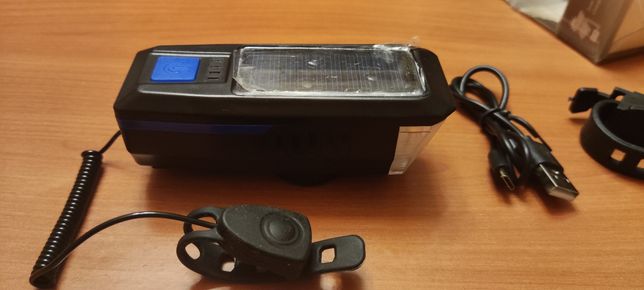 Lanterna bicicleta/moto Solar/USB