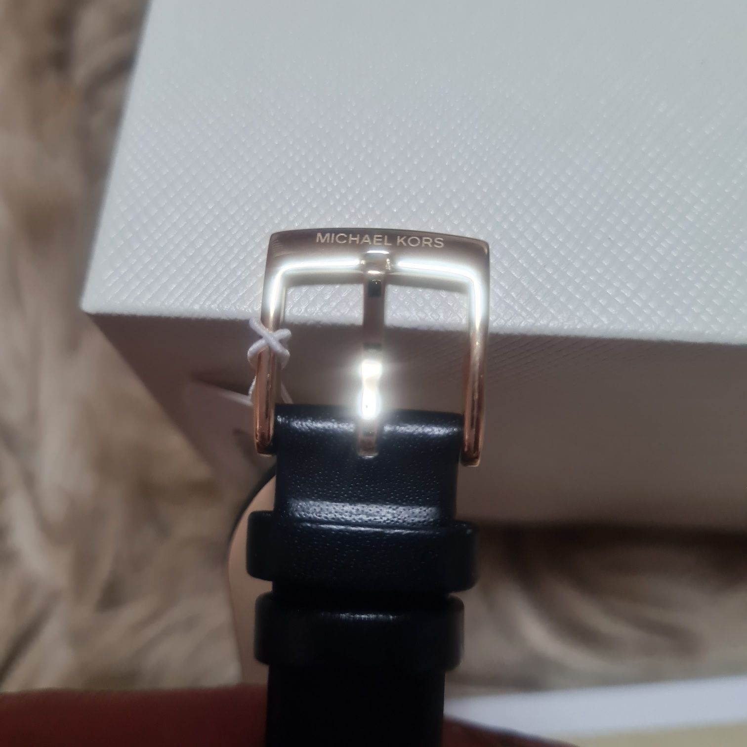 Michael Kors zegarek damski watch MFO anabeth czarny złoty cyrkonie z