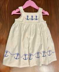 Vestido verão menina azul e branco marca Gocco 2 / 3 anos