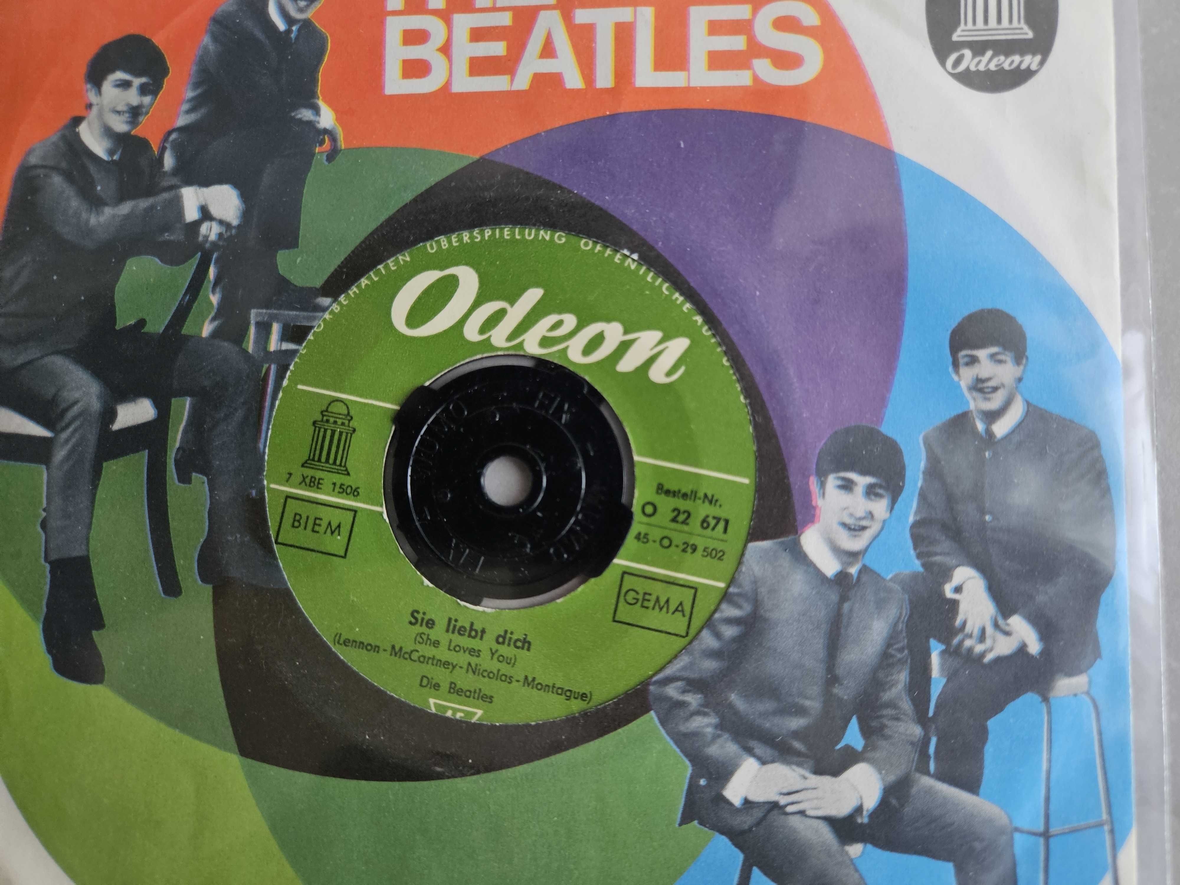 THE BEATLES 2 Single: Ticket To Ride 1965 UK + Komm gib mir Deine