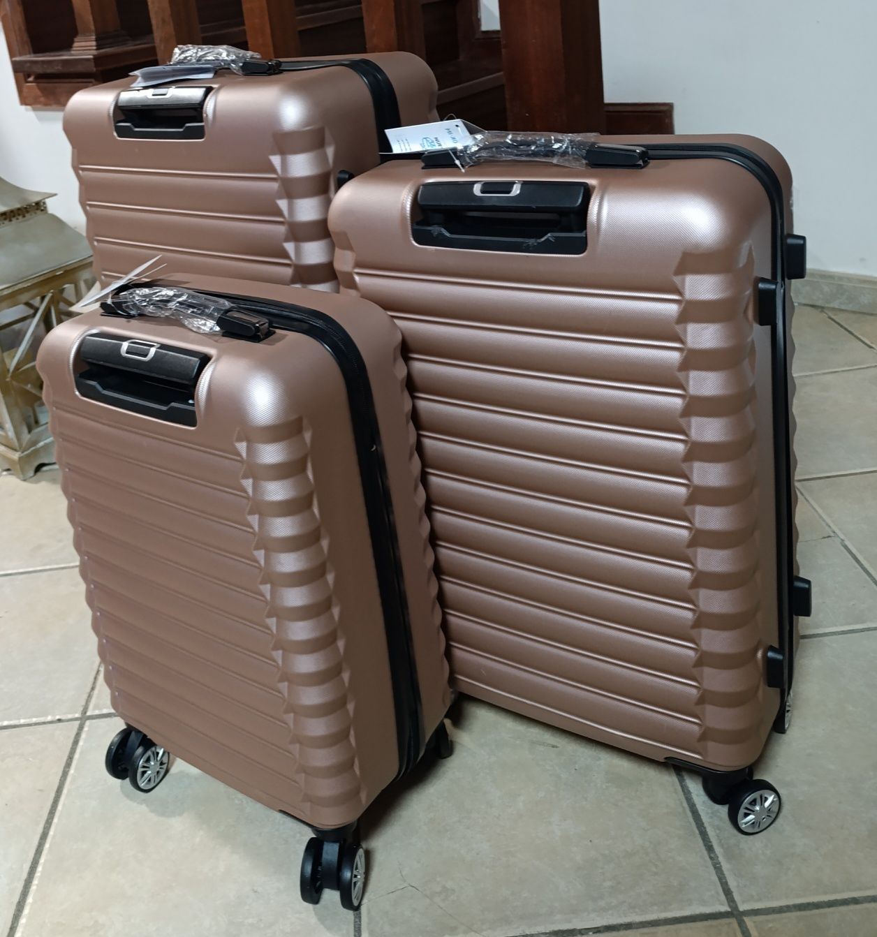 Conjunto de 3 malas de viagem, com rodas 360° Novo!