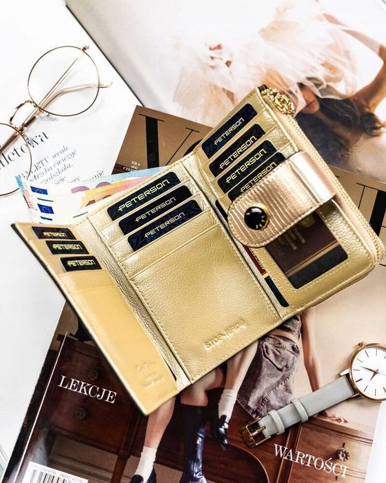 elegancki, skórzany portfel damski - peterson
