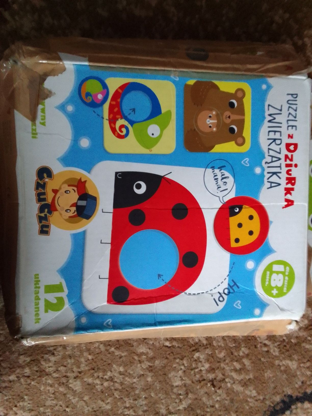 Puzzle z dziurka zwierzeta