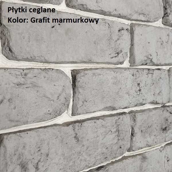 Cegła dekoracyjna. Imitacja starej cegły klasztornej, paleta kolorów.