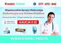 Łóżko rehabilitacyjne / Koncentrator tlenu / Wypożyczalnia