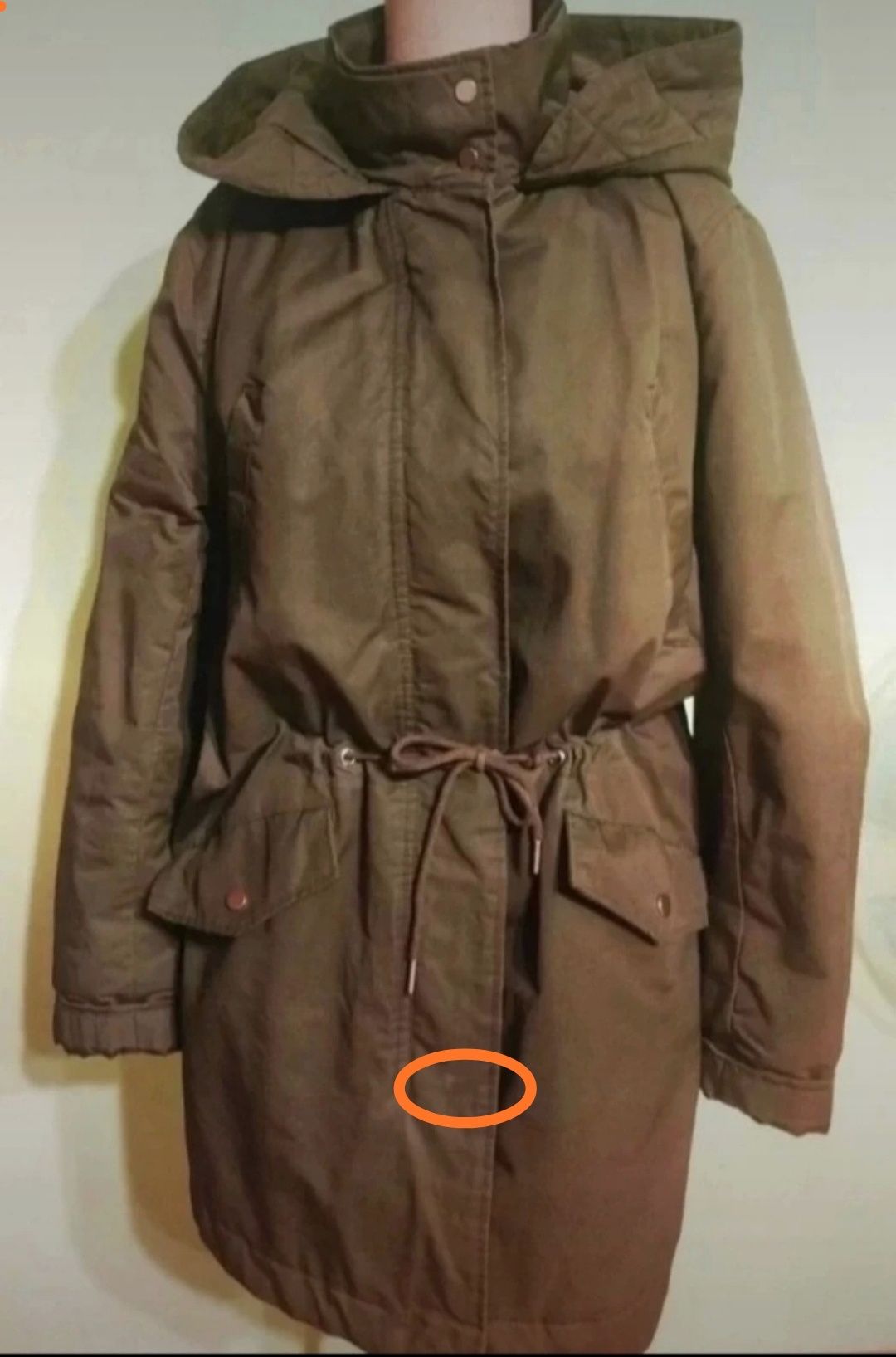 Parka khaki z kapturem H&M