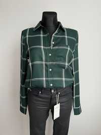 H&M koszula w kratkę, butelkowa zieleń, kratka, piżama Nowa 36 S