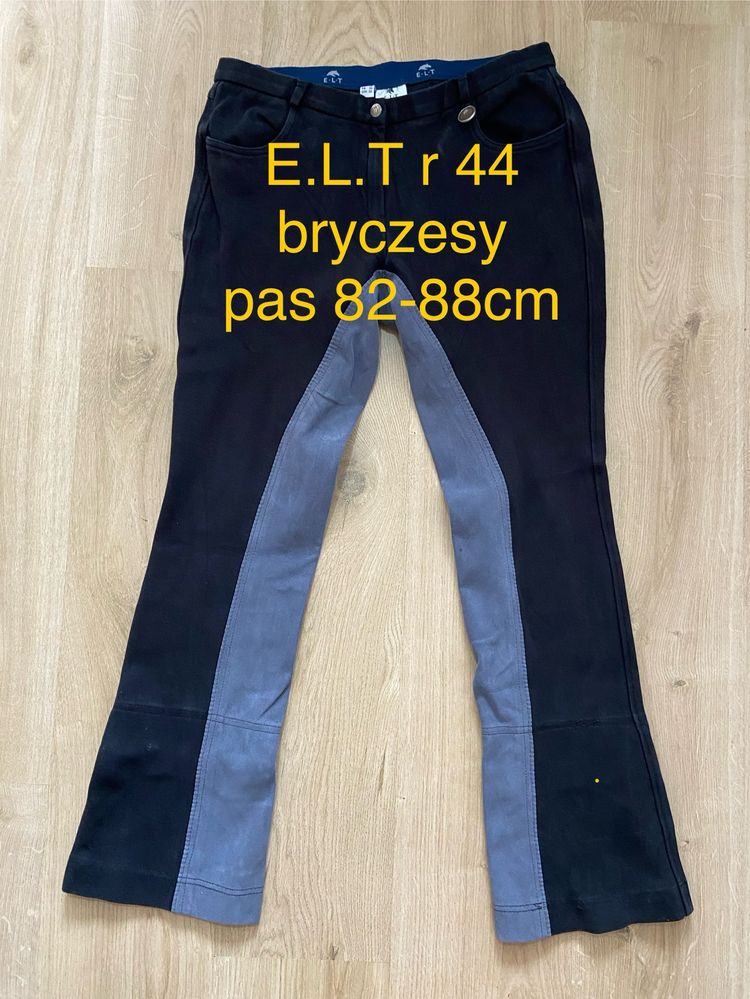 ELT 44 XXL bryczesy spodnie do kzdy konnej czarne damskie