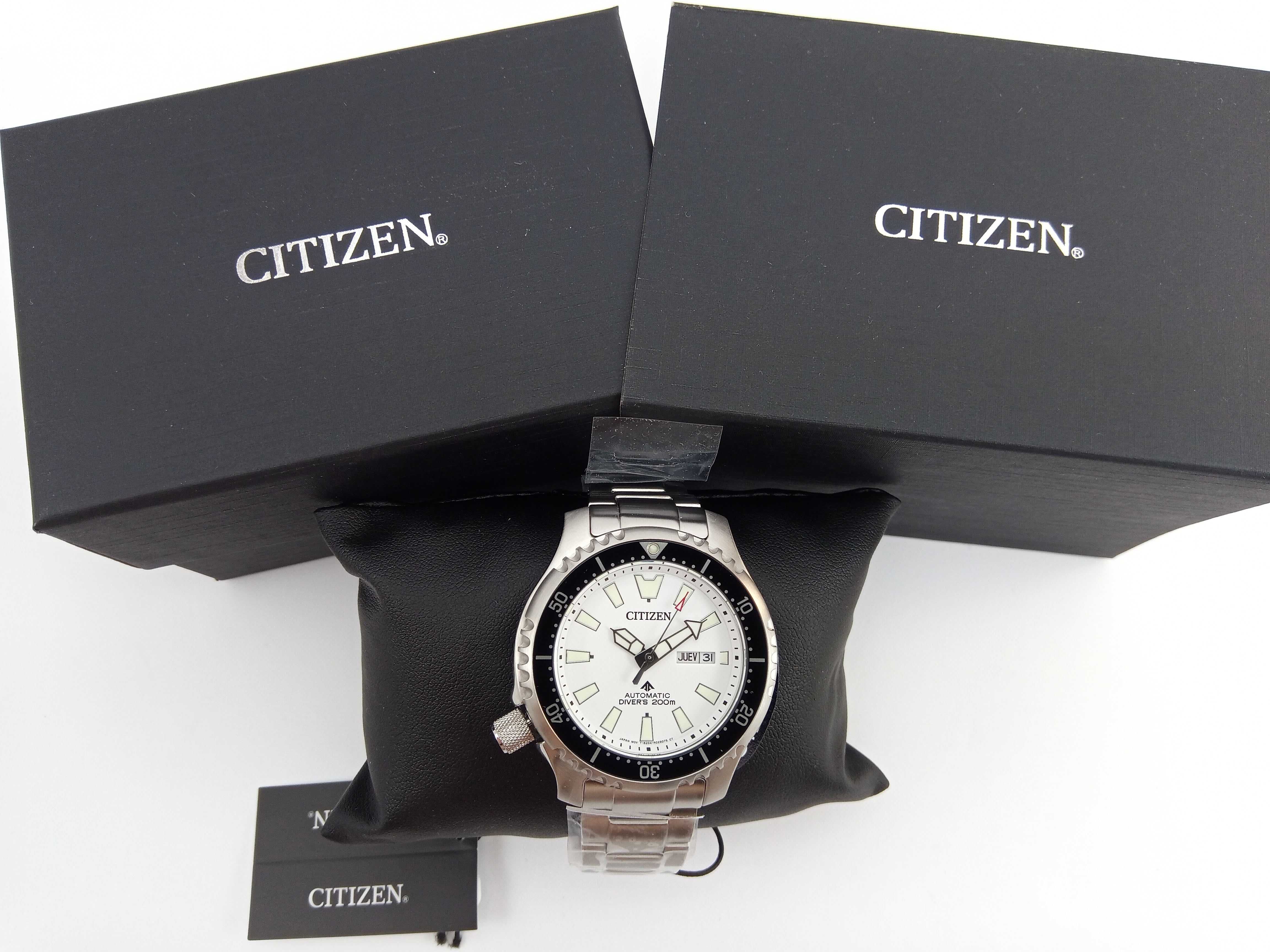 200м японские дайверы мужские часы Citizen NY0150-51A Механика, сапфир