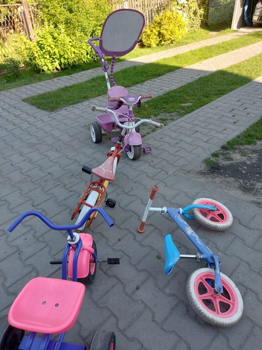 Zestaw rowerków,  rower biegowy kraina lodu, rowerek Little Tikes 3w1