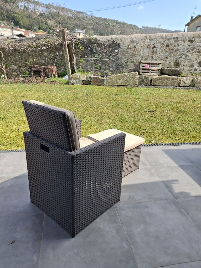Conjunto refeições mobiliário exterior
