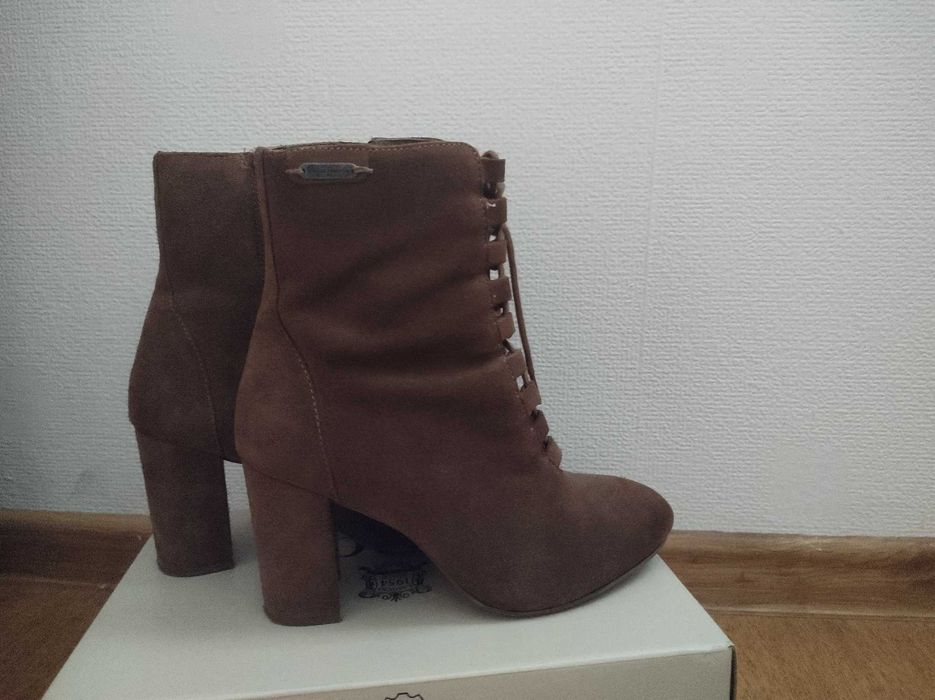 botki skóra naturalna zamsz Pepe Jeans 37,5-38