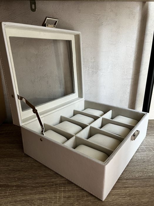 Шкатулка для годинників скринька НОВА біла