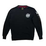 Alpha Industries NASA S męska bluza crewneck czarna bawełna