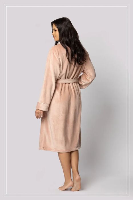 Szlafrok Damski PLUS SIZE COMFY LIGHT PINK Rozmiar: 2XL/3XL