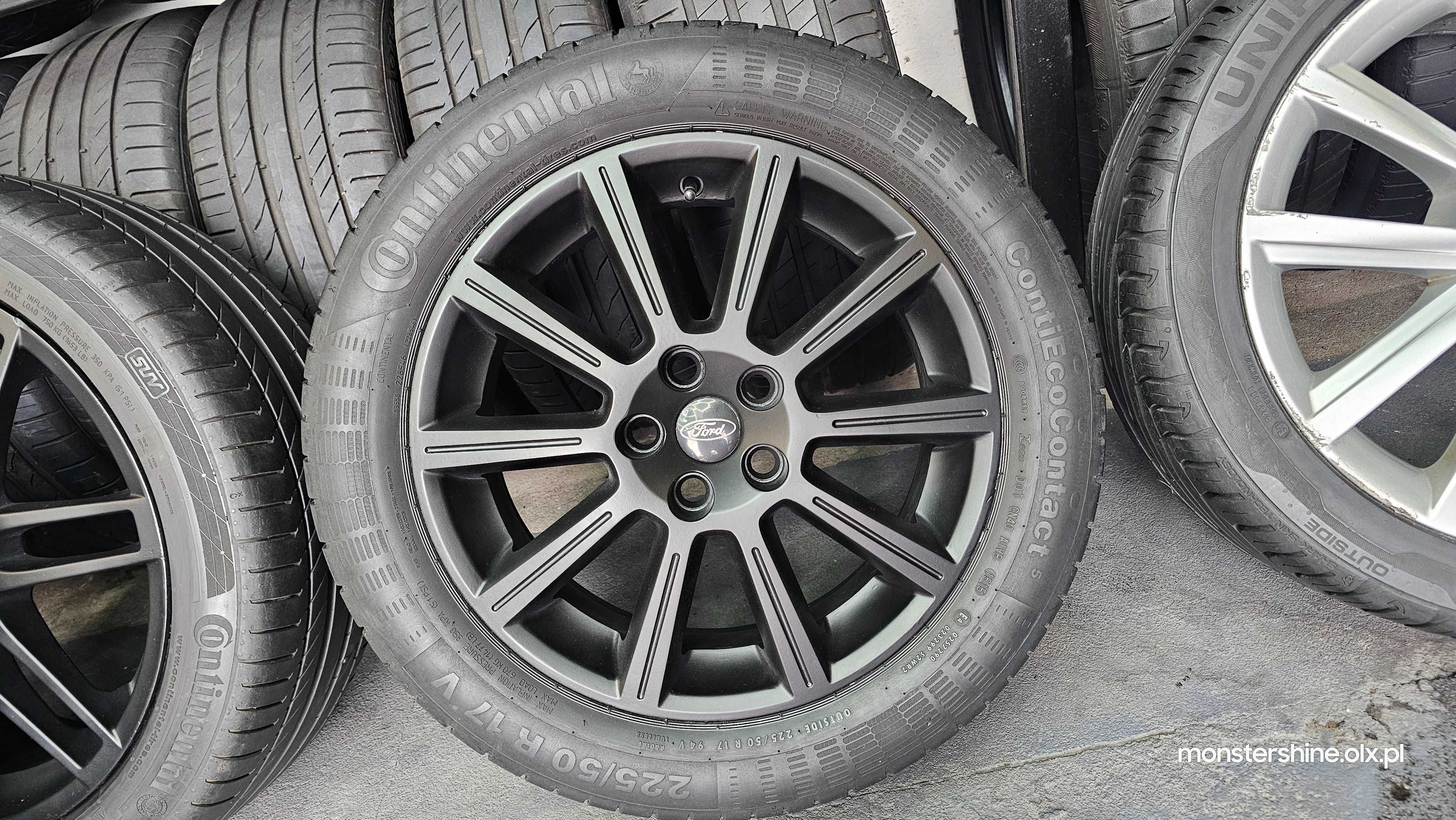 Alufelgi Ford OEM 5x108/17 opony letnie Continental 225/50/17-zamiana