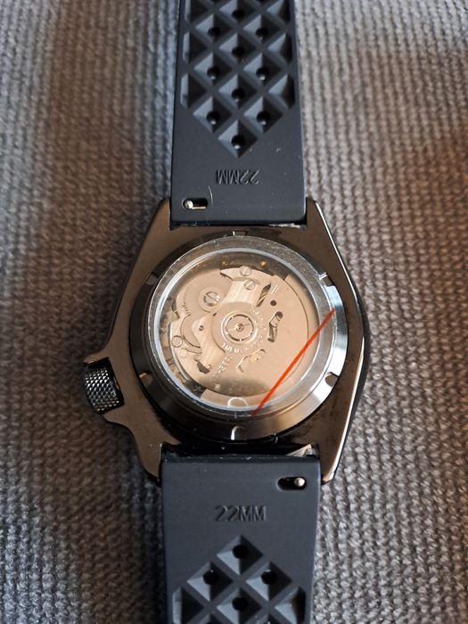 Seiko mod nh36 black czarny męski automatyczny diver