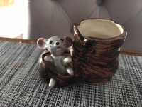 Porcelanowa mysz w bucie  Japońska