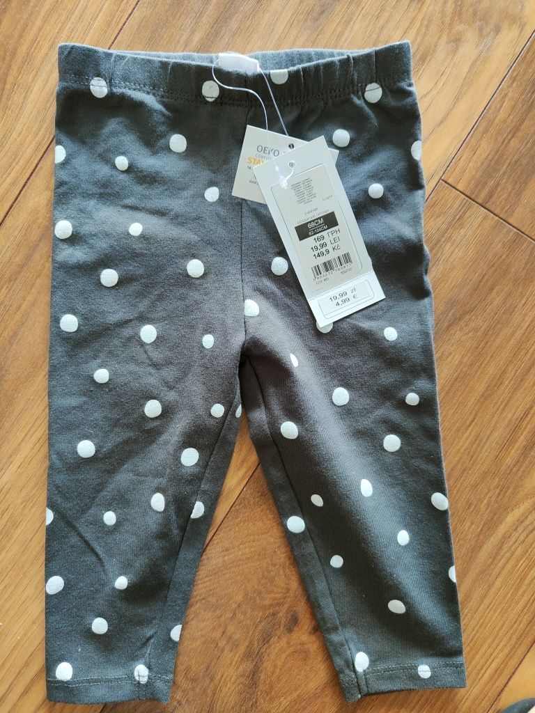 Legginsy w kropki szare cool club nowe 68