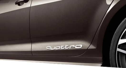 Litery, emblemat Quattro-Audi