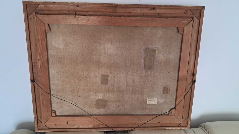 Stary obraz malowany na płótnie Karl Luckhardt 1886