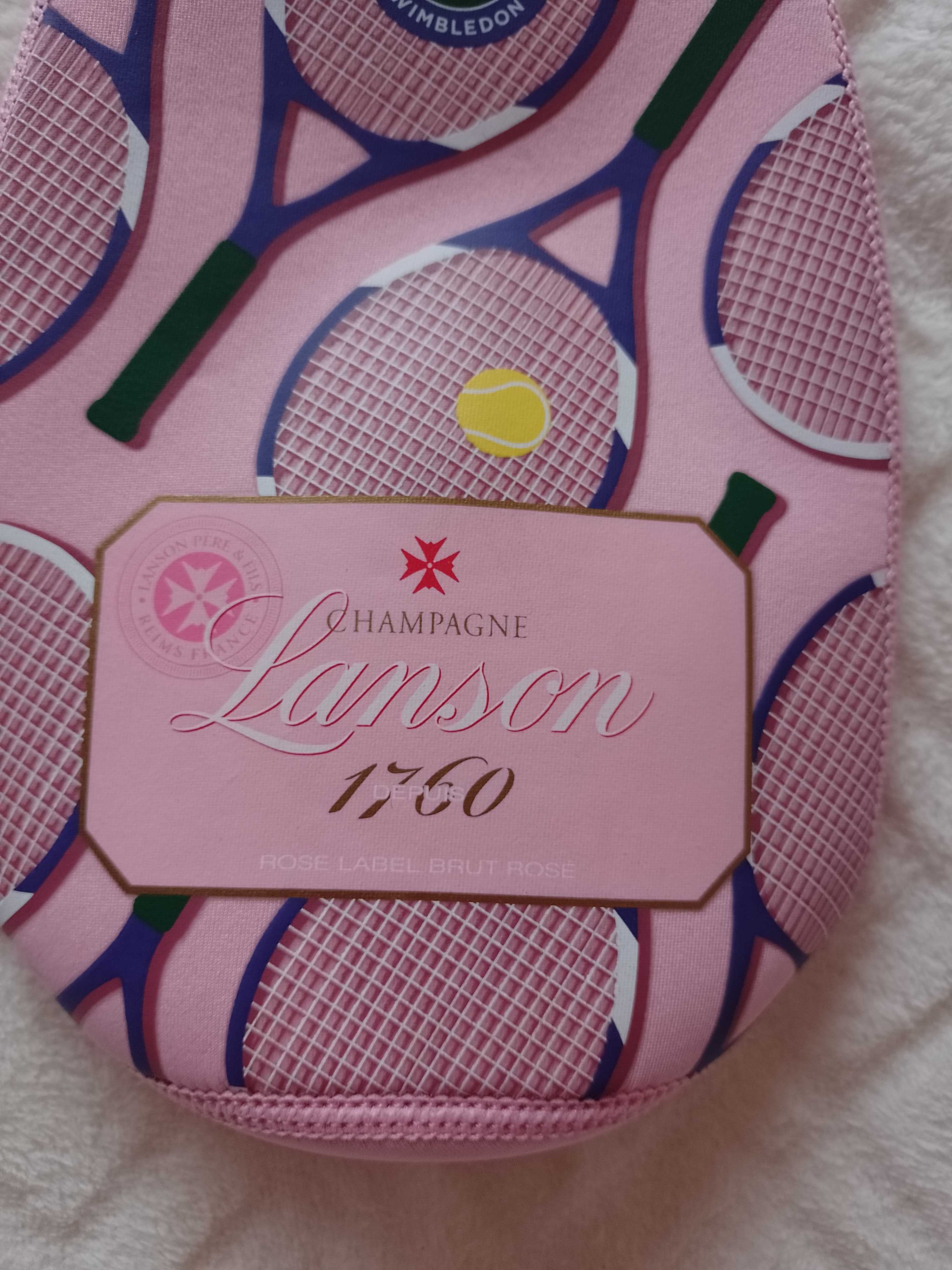 Wimbledon/ Różowy pokrowiec na rakietę, Etui torebka z Paryża