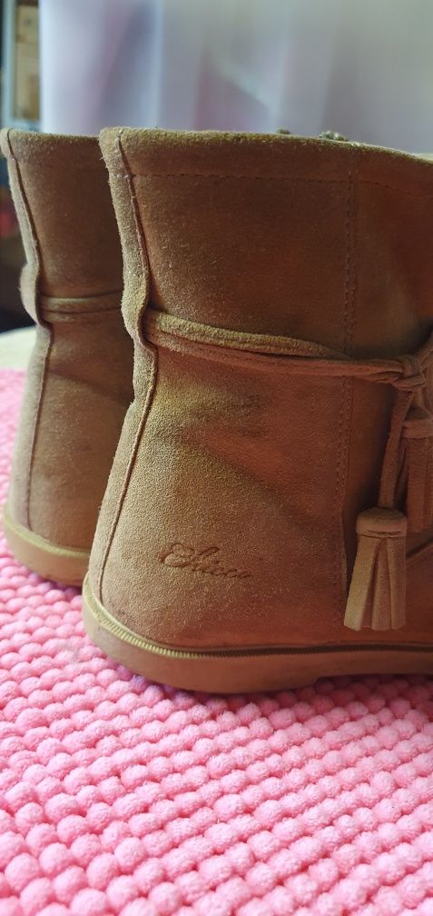 Botas chicco n° 30 tipo camurça beje