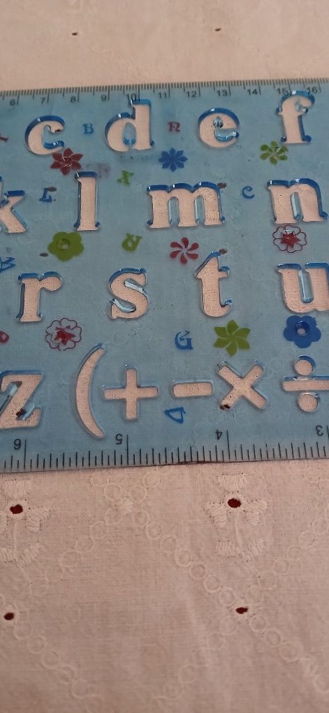 Escantilhão com letras e números