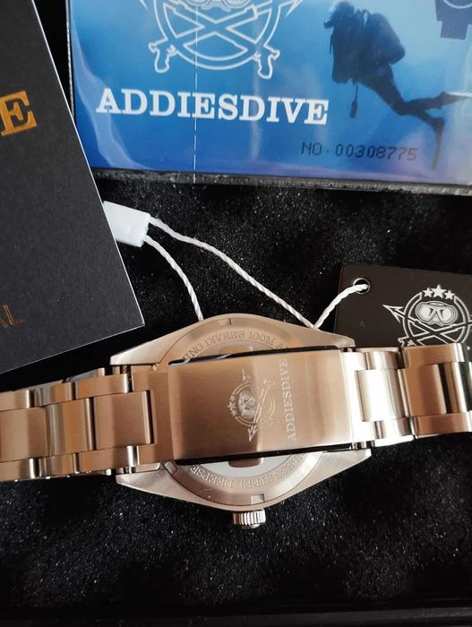 Addiesdive 36mm kwarcowy GMT Swiss quartz - szwajcarski mechanizm