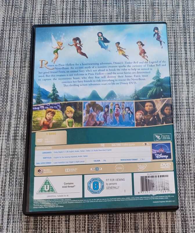 Dzwoneczek i bestia z Nibylandii Bajka Film na DVD Dubbing PL