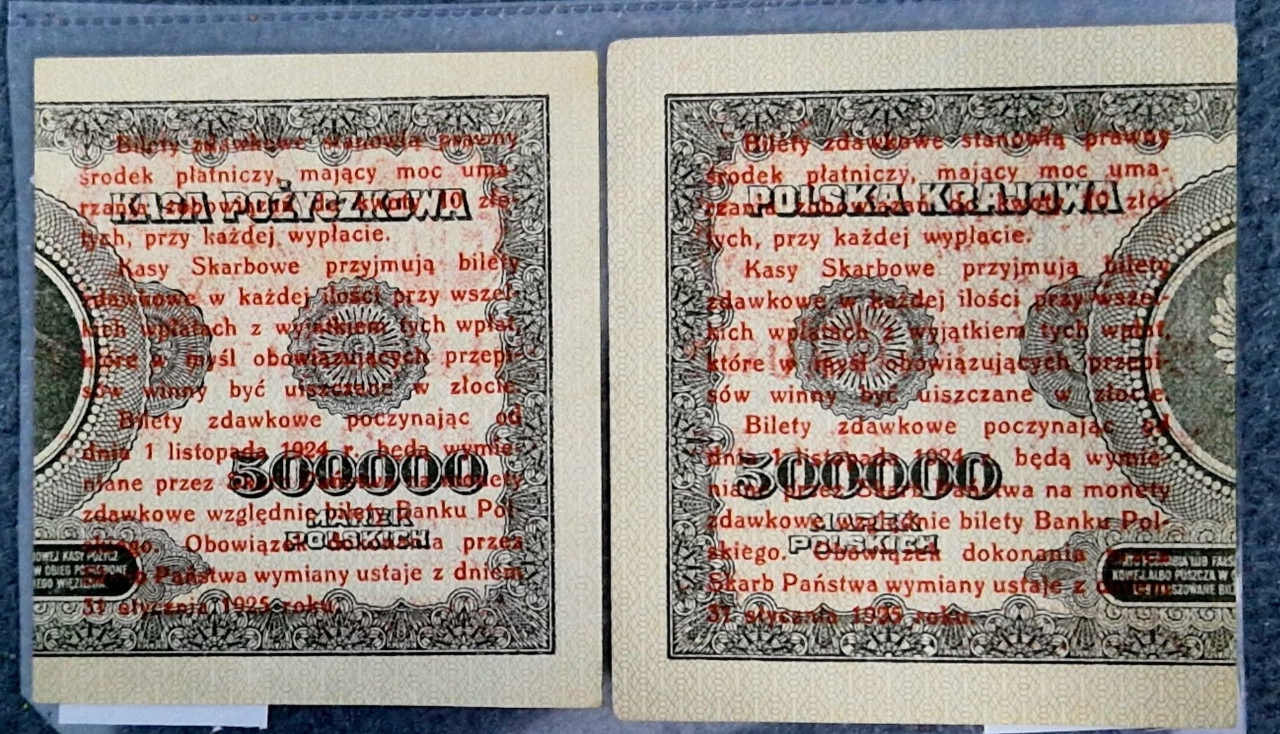1 grosz i 5 groszy 1924 rok UNC