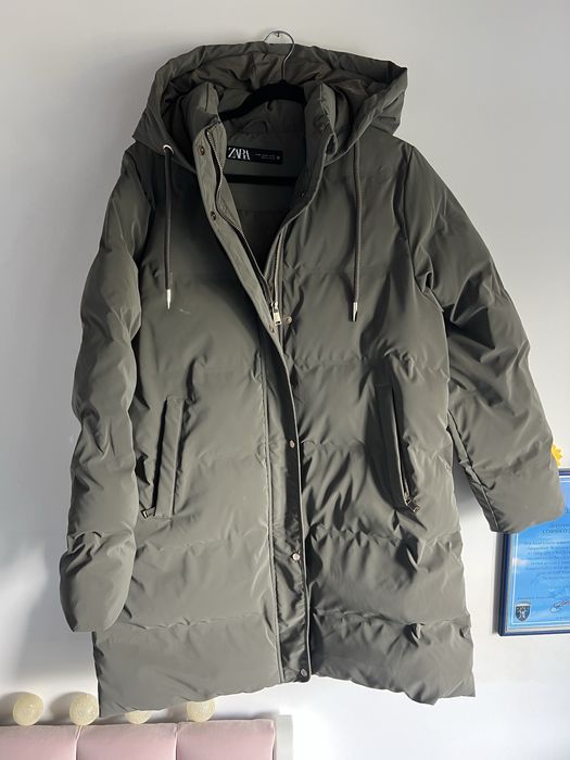 Зимовий пуховик, плащ, пальто, куртка, Zara, xl