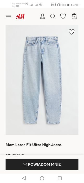 Spodnie loose mom jeans