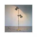 Złota duńska lampa podłogowa 1970 vintage mid century stojąca