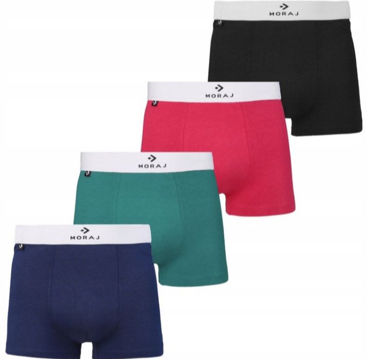 Bokserki męskie moraj 4-pak klasyczne wielokolorowe