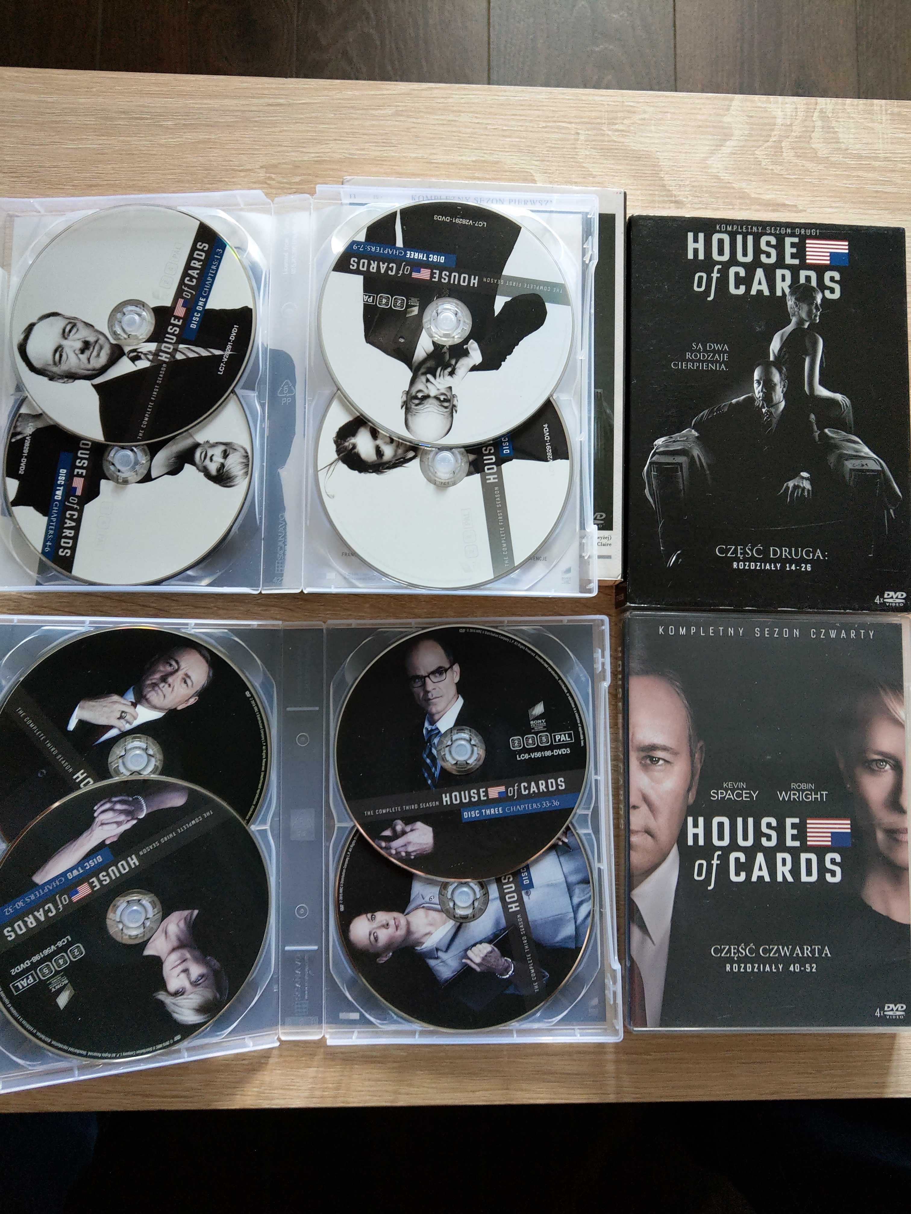 HOUSE OF CARDS Komplet IV sezony, po 13 odcinków. K. Spacey  R. Wright