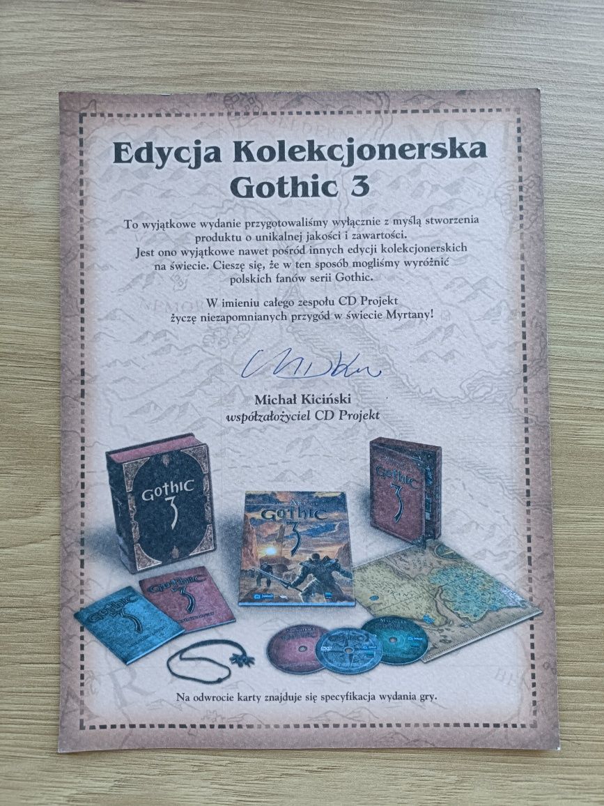 Gothic 3 Edycja Kolekcjonerska Unikat